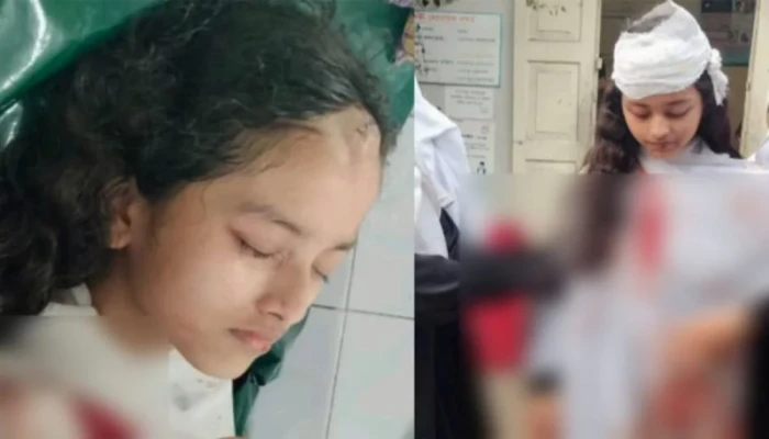 নির্মাণাধীন ভবন থেকে ইট পড়ে শিক্ষার্থী আহত
